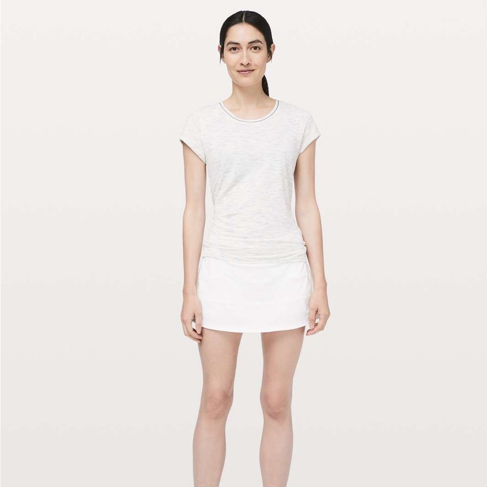 EUC Lululemon Pace Rival Skirt (Regular) 4-way Stretch 13" in White size 12